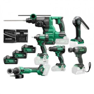 HiKOKI HI18V6D 18V Combipack 6 delig 3x 5.0Ah in Gereedschapstas