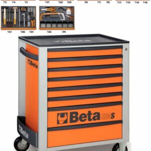 Beta Easy Gereedschapswagen 8 Laden Gevuld Oranje